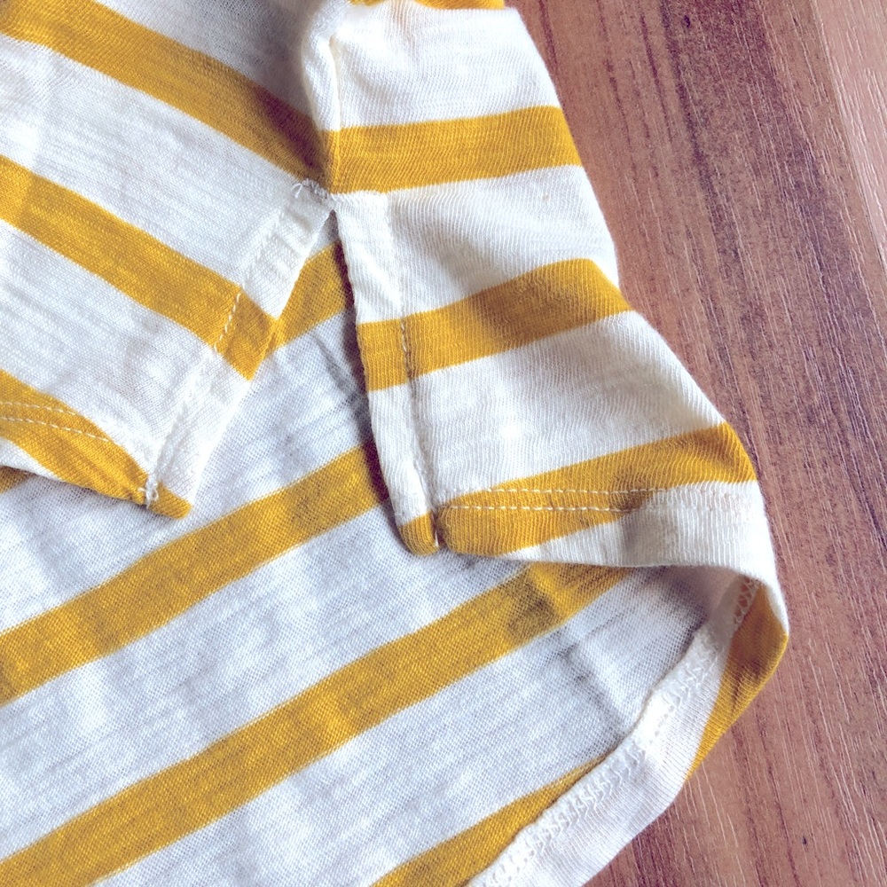NEW OLD NAVY Sailor Tank Top Sleeveless Shirt Yellow Stripe Small Petite Women’s - Picture 6 of 12